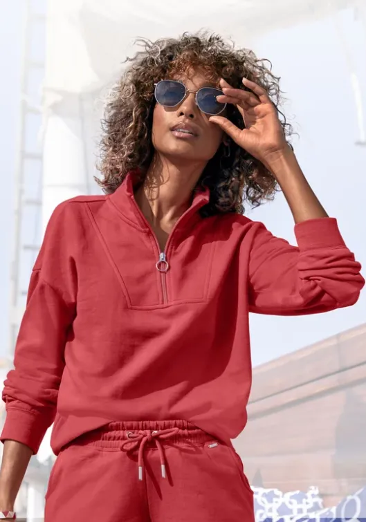 Online Sweatshirt"Troyer Mit Stehkragen" Homewear-Oberteile