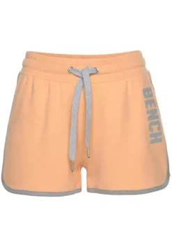 Online Bench. Sweatshorts"Mit Elastischem Bundchen," Pfirsich-Grau-Meliert