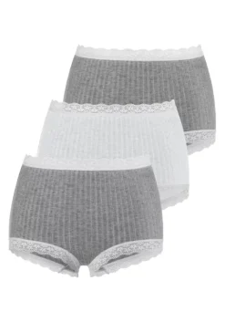 Online LASCANA Taillenslip Grau-Meliert, Creme
