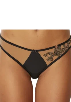 JETTE Tanga Schwarz-Caramel