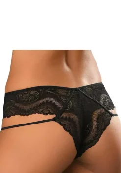 Online petite fleur gold Tanga Schwarz