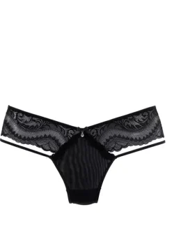 Online petite fleur gold Tanga Schwarz
