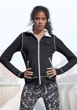 Discount LASCANA ACTIVE Trainingsjacke"Black Marble" Schwarz-Weis