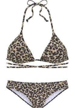 Discount Bruno Banani Triangel-Bikini"Bomba" Braun-Bedruckt