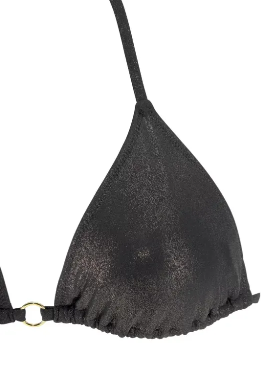 Discount LASCANA Triangel-Bikini"Gloss" Schwarz