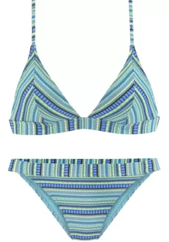 Hot LASCANA Triangel-Bikini"Mila" Turkis-Gestreift