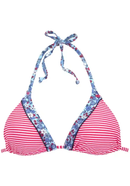Hot s.Oliver Triangel-Bikini-Top"Jill" Rot-Gestreift