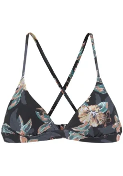 Clearance Venice Beach Triangel-Bikini-Top"Lori" Schwarz-Bedruckt