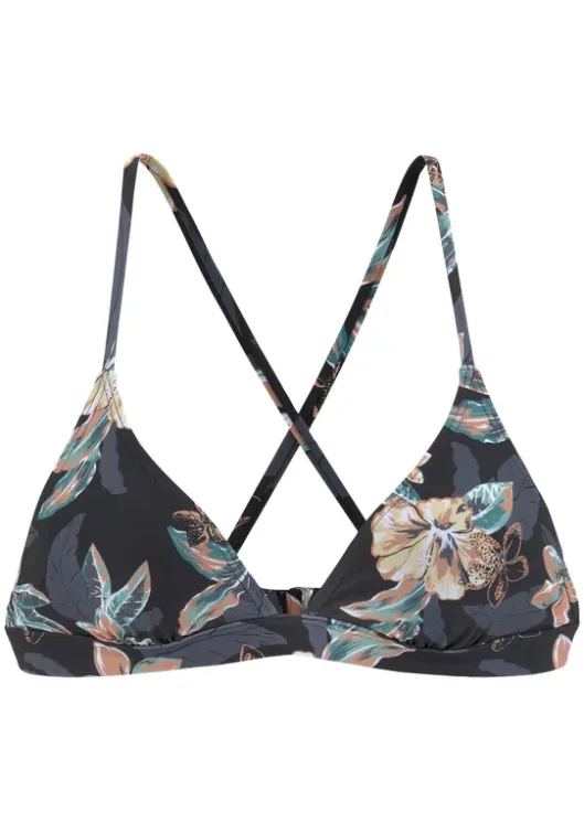 Clearance Venice Beach Triangel-Bikini-Top"Lori" Schwarz-Bedruckt
