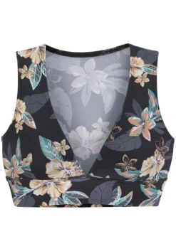 Outlet Venice Beach Triangel-Bikini-Top"Lori" Schwarz-Bedruckt
