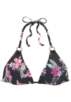 Best LASCANA Triangel-Bikini-Top"Santini" Schwarz-Bedruckt
