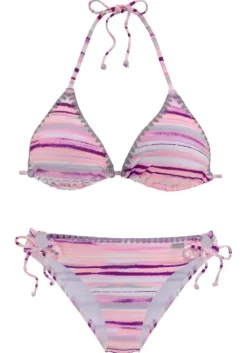 Sale Venice Beach Triangel-Bikini"Violet" Lachs-Bedruckt