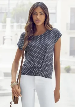 LASCANA T-Shirt Rauchblau