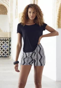 Clearance LASCANA T-Shirt Schwarz