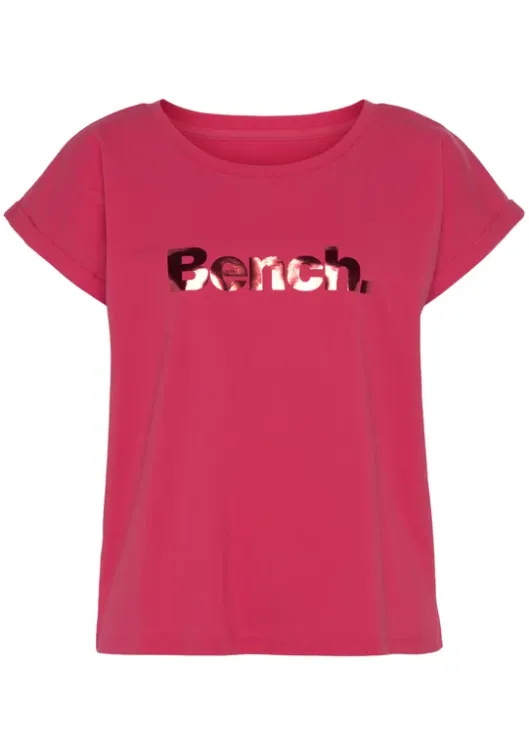 Best Bench. T-Shirt"-Kurzarmshirt, Loungeshirt" Pink
