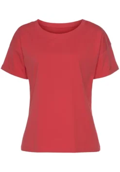 H.I.S T-Shirt"Mit Armelaufschlag" Rot