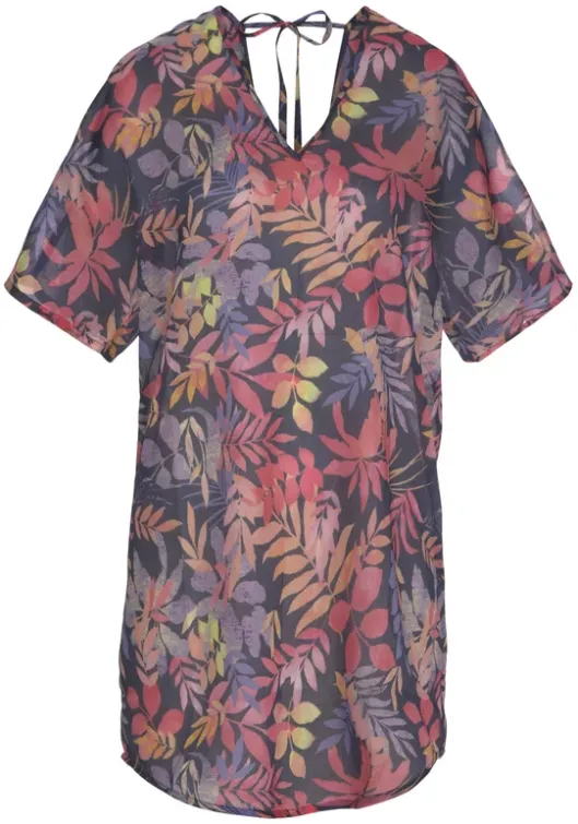 Clearance Vivance Tunika Blau-Orange-Bedruckt