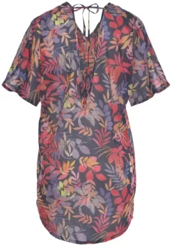 Clearance Vivance Tunika Blau-Orange-Bedruckt