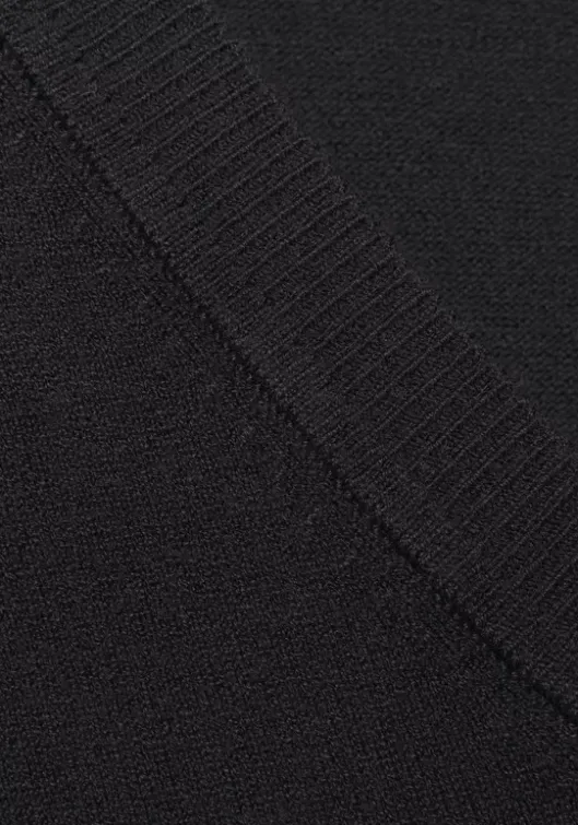 Sale Vivance V-Ausschnitt-Pullover Schwarz