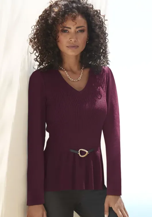 New V-Ausschnitt-Pullover Pullover