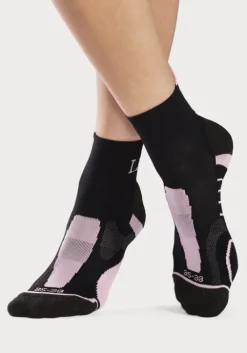 Clearance LASCANA ACTIVE Wandersocken 1X Schwarz-Lila, 1X Schwarz-Rosa, 1X Schwarz-Grun