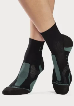 Clearance LASCANA ACTIVE Wandersocken 1X Schwarz-Lila, 1X Schwarz-Rosa, 1X Schwarz-Grun
