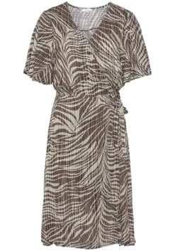 Discount LASCANA Wickelkleid Braun-Lindgrun Bedruckt
