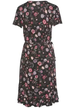 Sale LASCANA Wickelkleid Schwarz-Bedruckt