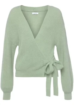 Hot LASCANA Wickelstrickjacke Mint