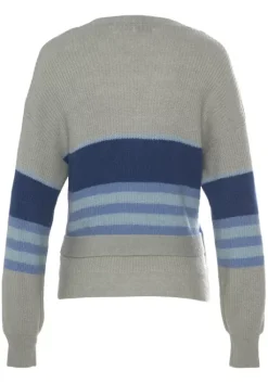 Online LASCANA Wickelstrickjacke Grau Gestreift